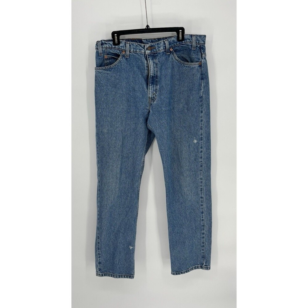 Men’s Vtg Orange Tab Levi’s 505 Regular Fit Straight Leg 38 X 32 Jeans 1997 Y2K
